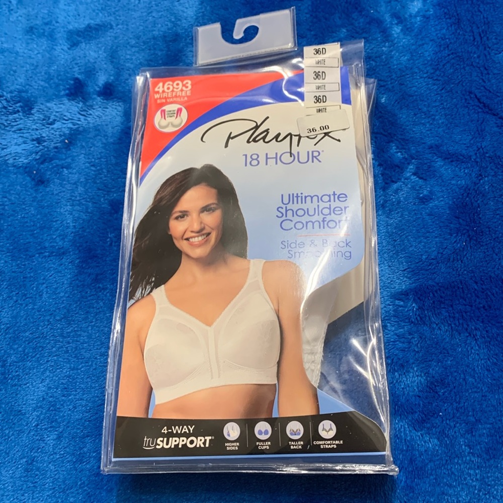 New in package Playtex 18-hour Size 36D bra white